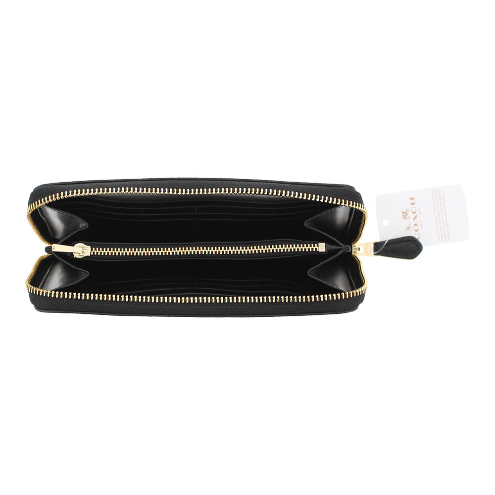 Coach Accordion Black Zip Wallet