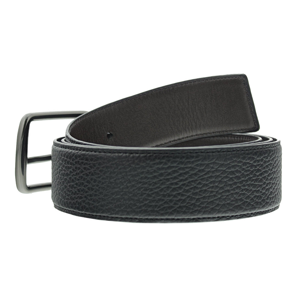 Coach Wide Reversible Black and Mahogany Belt