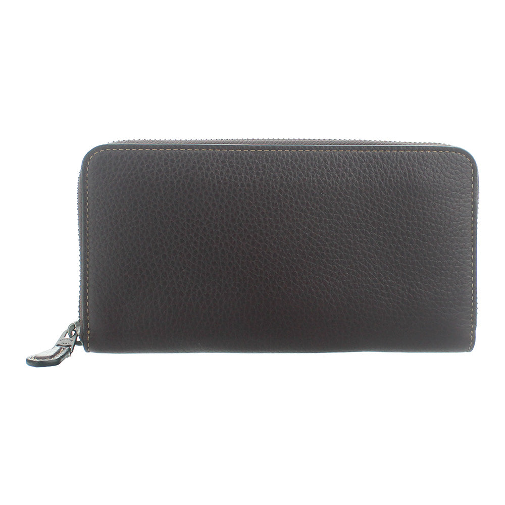Coach Accordion Oxblood Zip Wallet