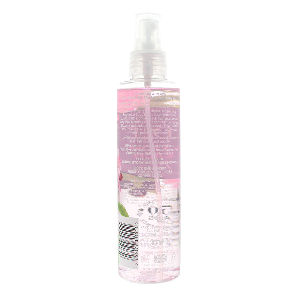 Yardley Blossom & Peach Body Mist 200ml