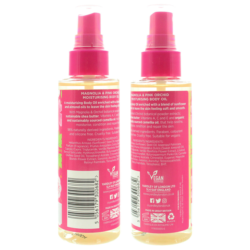 Yardley Flowerazzi Magnolia & Pink Orchid Body Oil 125ml