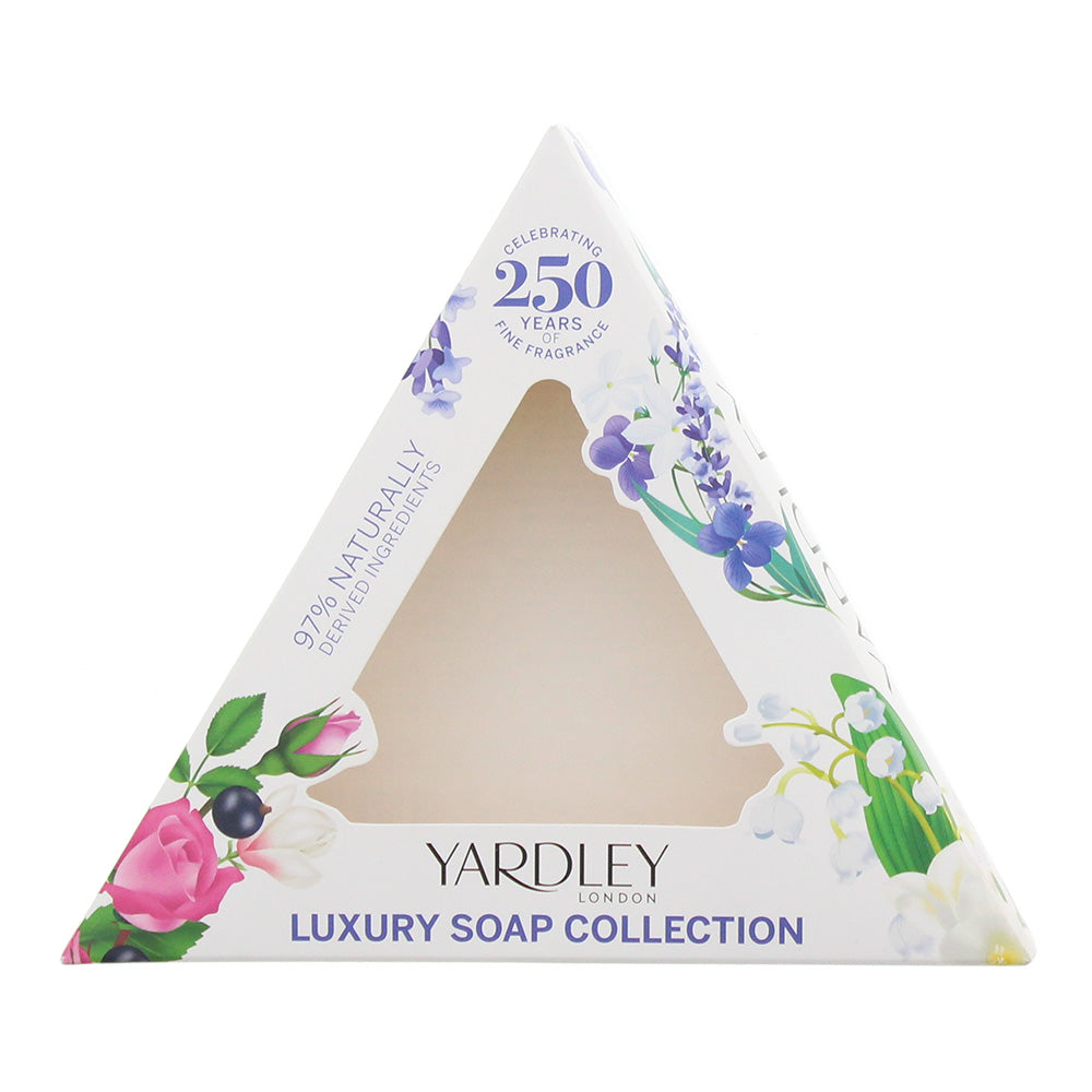 Yardley 3 Piece Gift Set: English Lavender Soap 50g - English Rose Soap 50g - Lily Of The Valley Soap 50g - Box