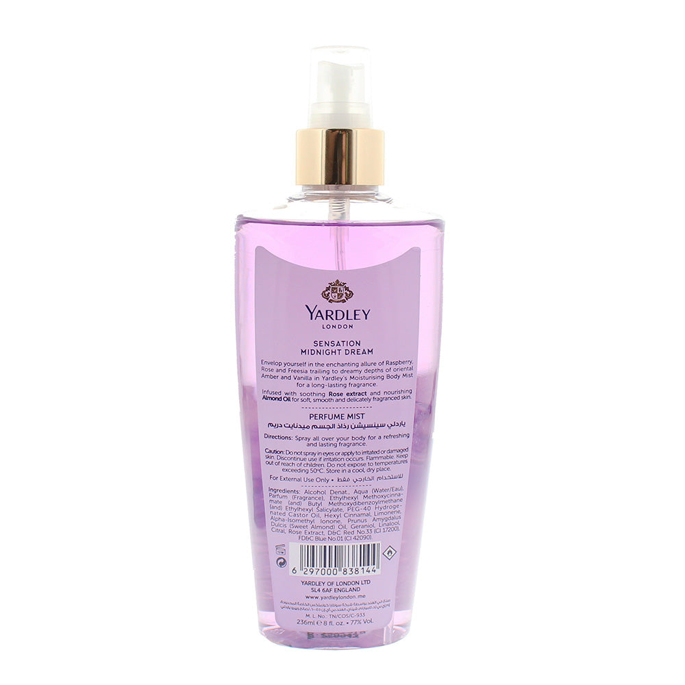 Yardley Midnight Dream Sensations Perfume Mist 236ml