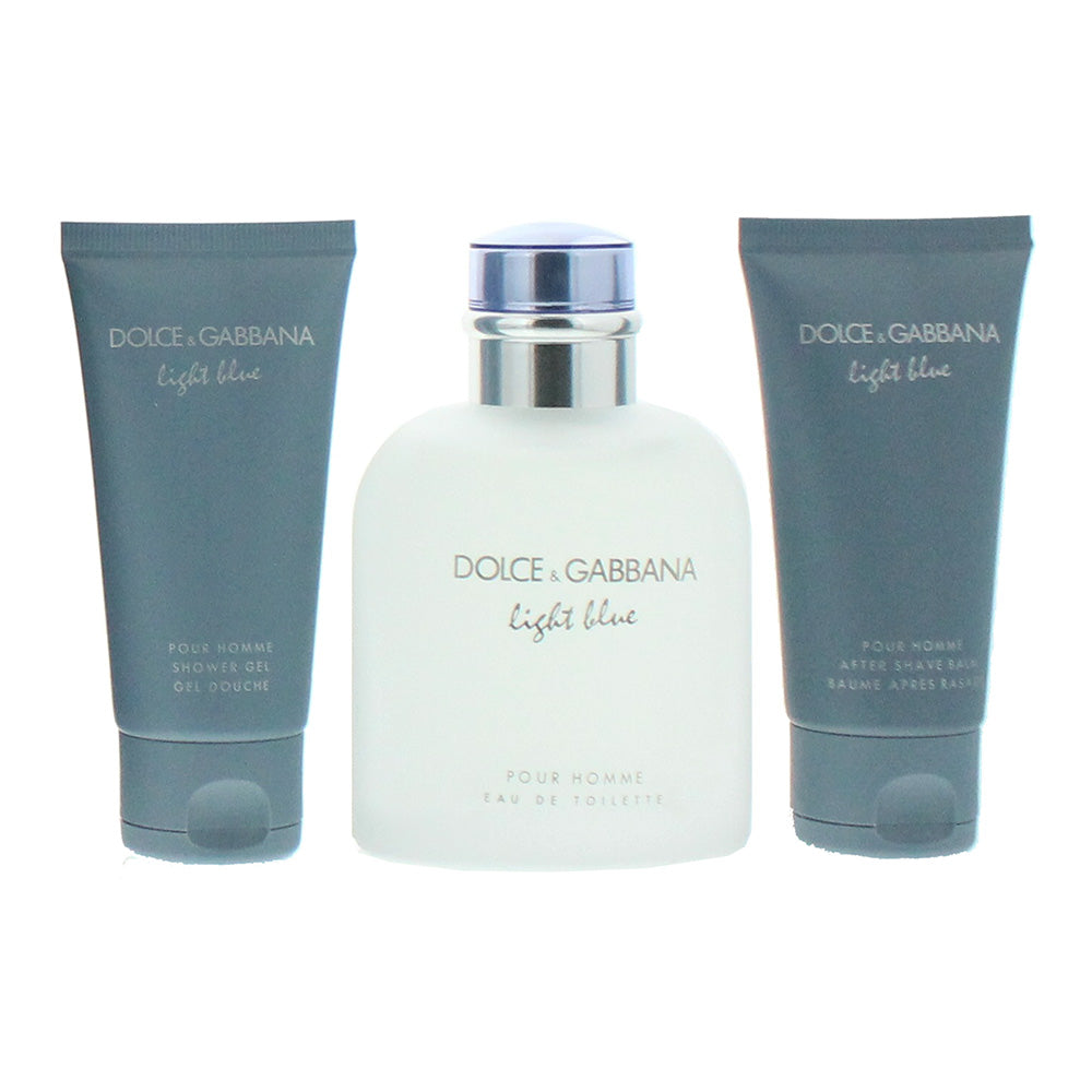 Dolce & Gabbana Light Blue 3 Piece L'Eau de Toilette 125ml + Shower Gel 50ml + Aftershave Balm 50ml - Product