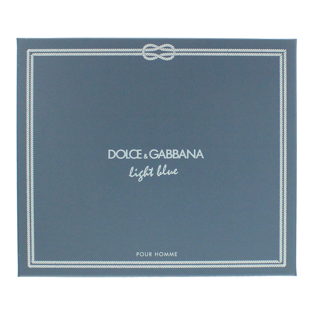 Dolce & Gabbana Light Blue 3 Piece L'Eau de Toilette 125ml + Shower Gel 50ml + Aftershave Balm 50ml - Box