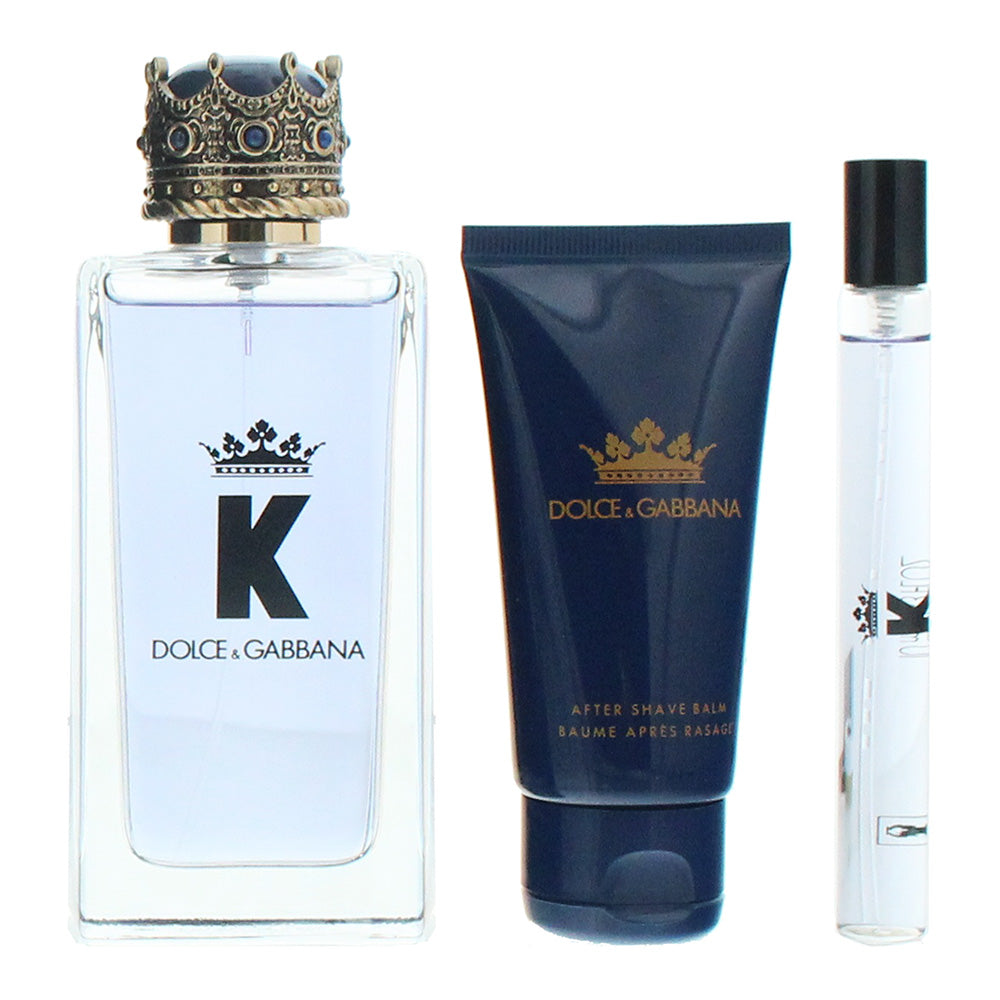 Dolce & Gabbana K 3 Piece Eau de Toilette 100ml + Aftershave Balm 50ml + Eau de  - Product