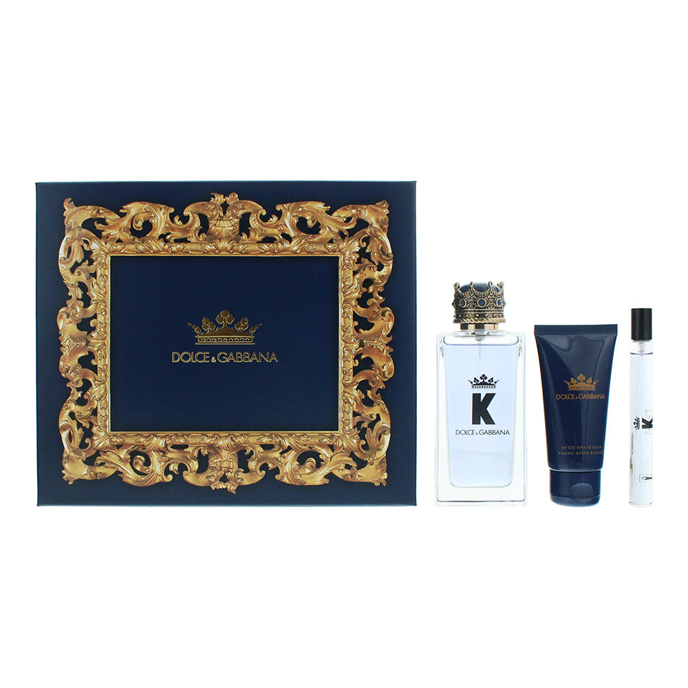 Dolce & Gabbana K 3 Piece Eau de Toilette 100ml + Aftershave Balm 50ml + Eau de 