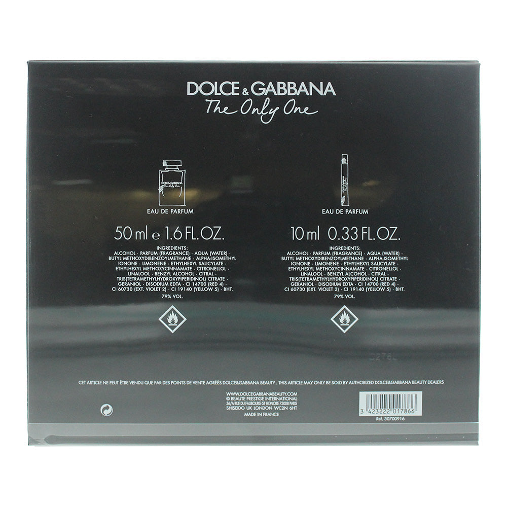 Dolce & Gabbana The Only One 2 Piece Eau de Parfum 50ml + Eau de Parfum 10ml - Ingredients