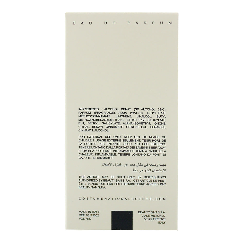 Costume National Scent Eau de Parfum 30ml - Ingredients
