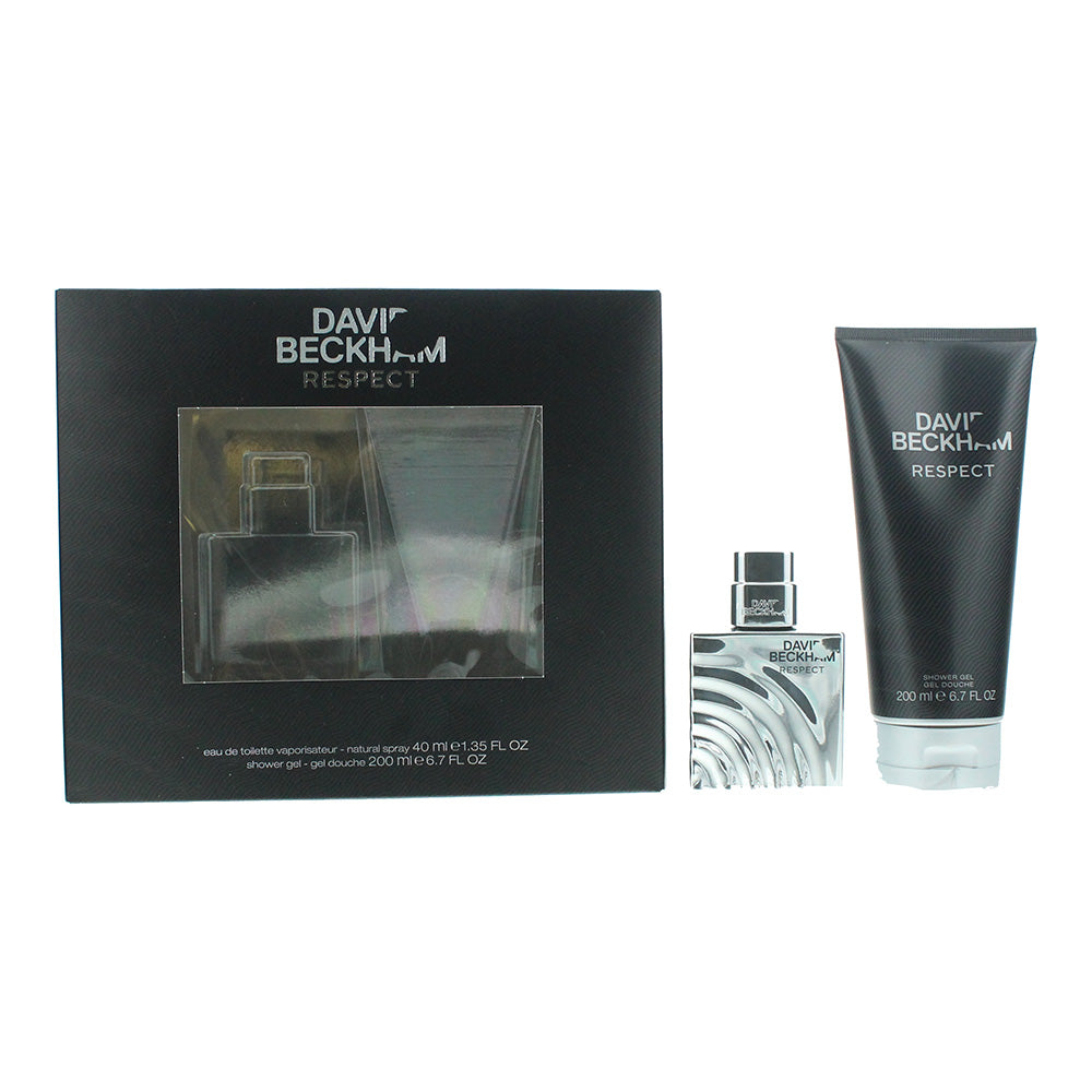David Beckham Respect 2 Piece Gift Set: Eau de Toilette 40ml - Shower Gel 200ml