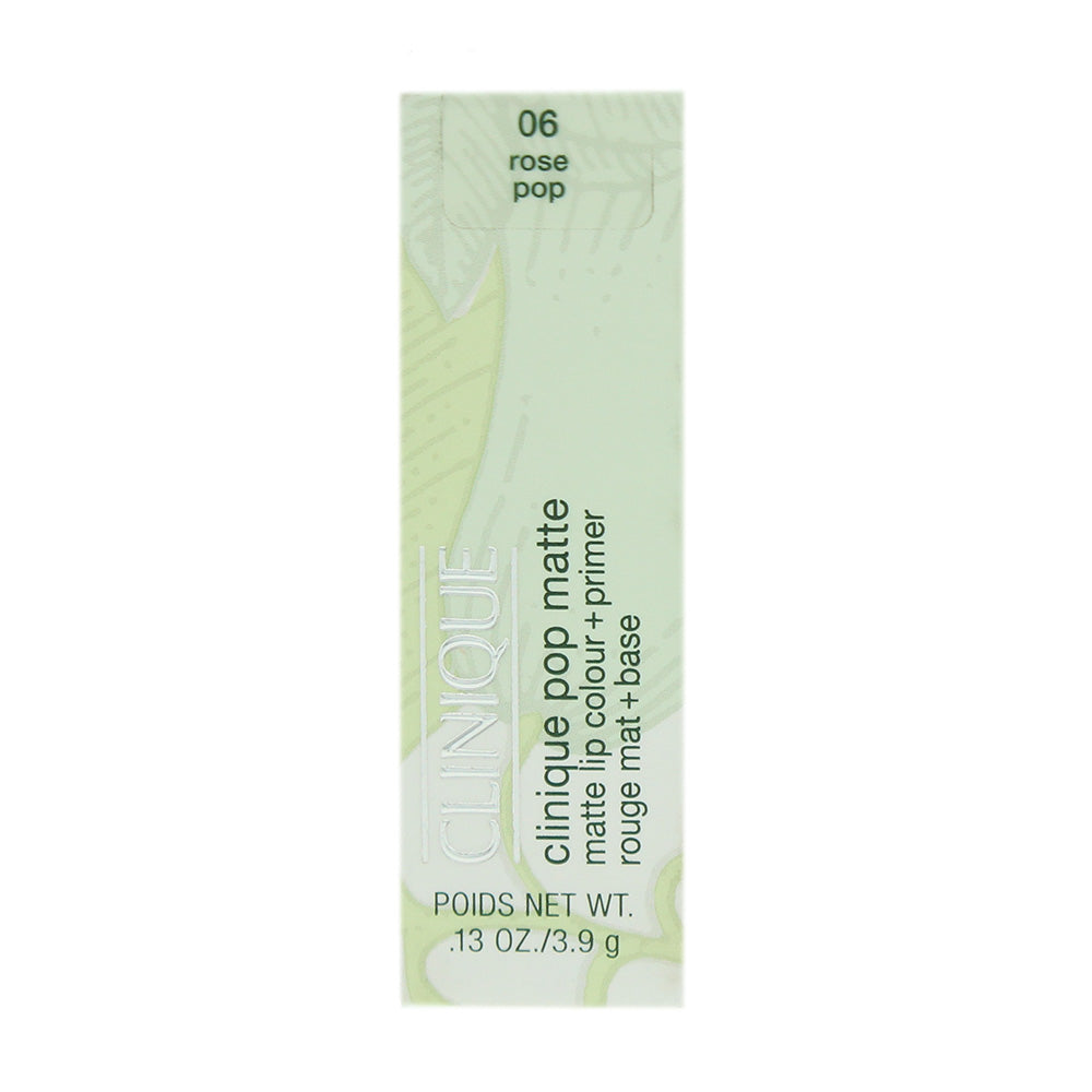 Clinique Pop Matte 06 Rose Pop Lip Colour + Primer 3.9g - Box