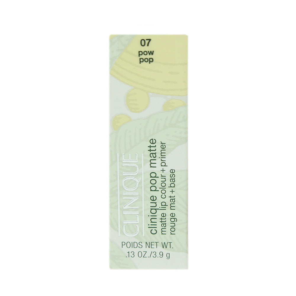 Clinique Pop Matte 07 Pow Pop Lip Colour + Primer 3.9g - Box