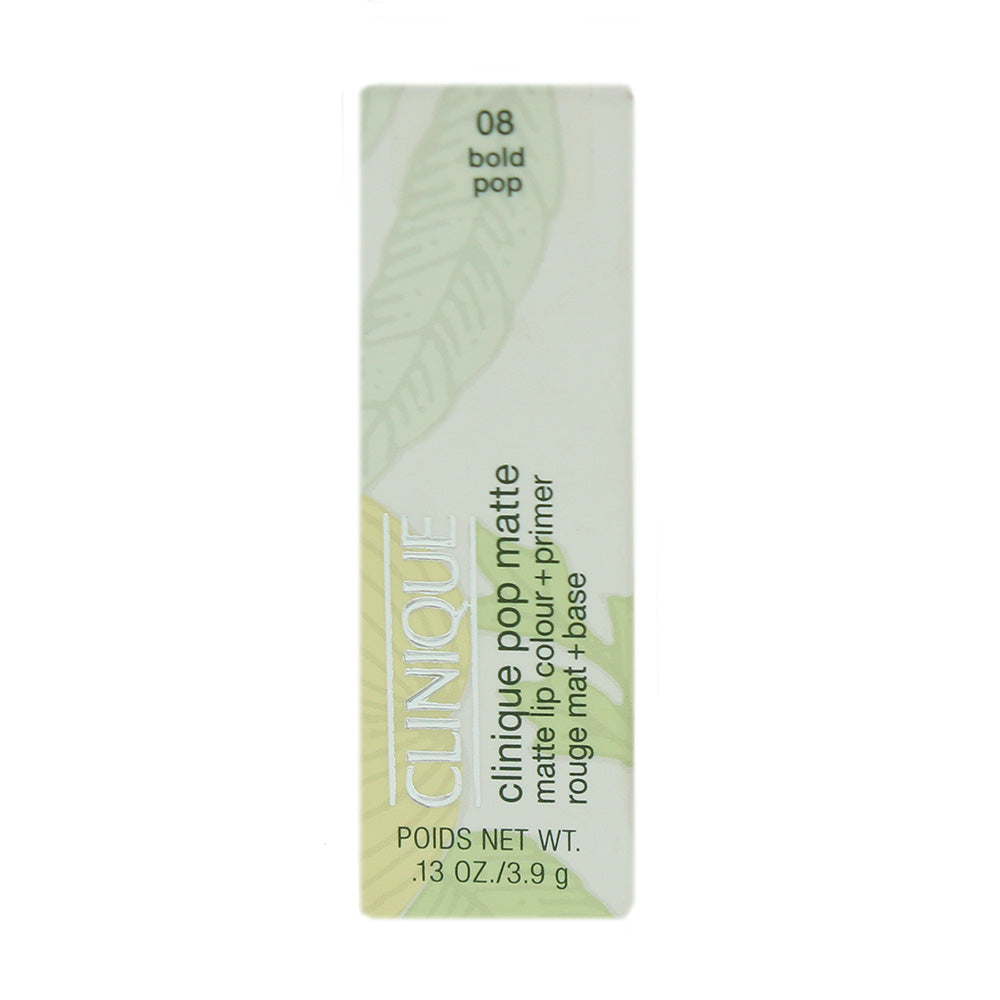 Clinique Pop Matte 08 Bold Pop Lip Colour + Primer 3.9g - Box