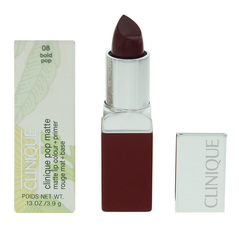 Clinique Pop Matte 08 Bold Pop Lip Colour + Primer 3.9g