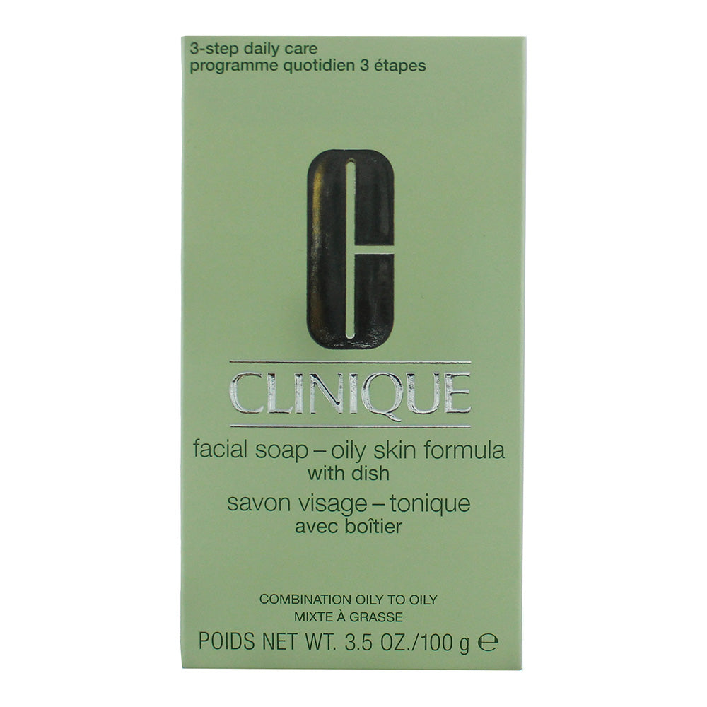 Clinique Facial Soap Oily Skin With Dish 100g - Box