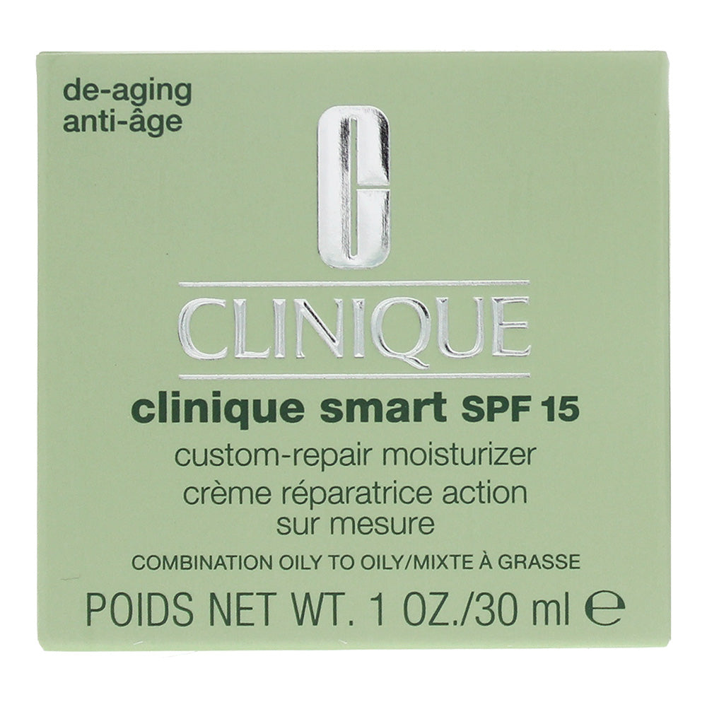 Clinique Smart SPF 15 Combination Oily To Oily Custom-Repair Moisturiser 30ml - Box