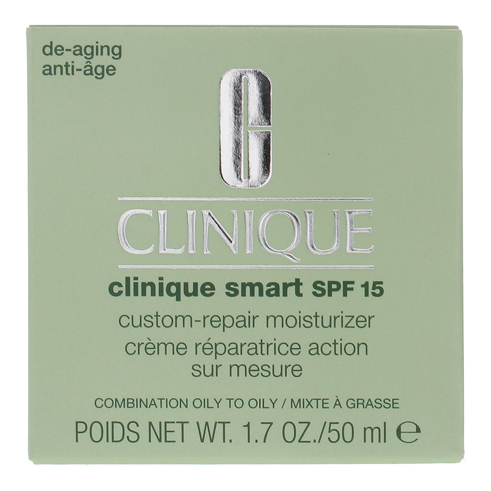 Clinique Smart SPF 15 Combination Oily To Oily Custom-Repair Moisturiser 50ml - Box