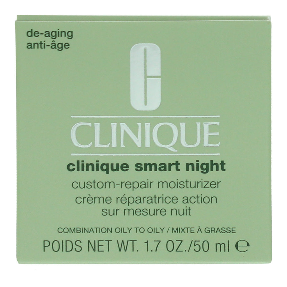 Clinique Smart Combination To Oily Skin Night Custom Repair Moisturiser 50ml - Box