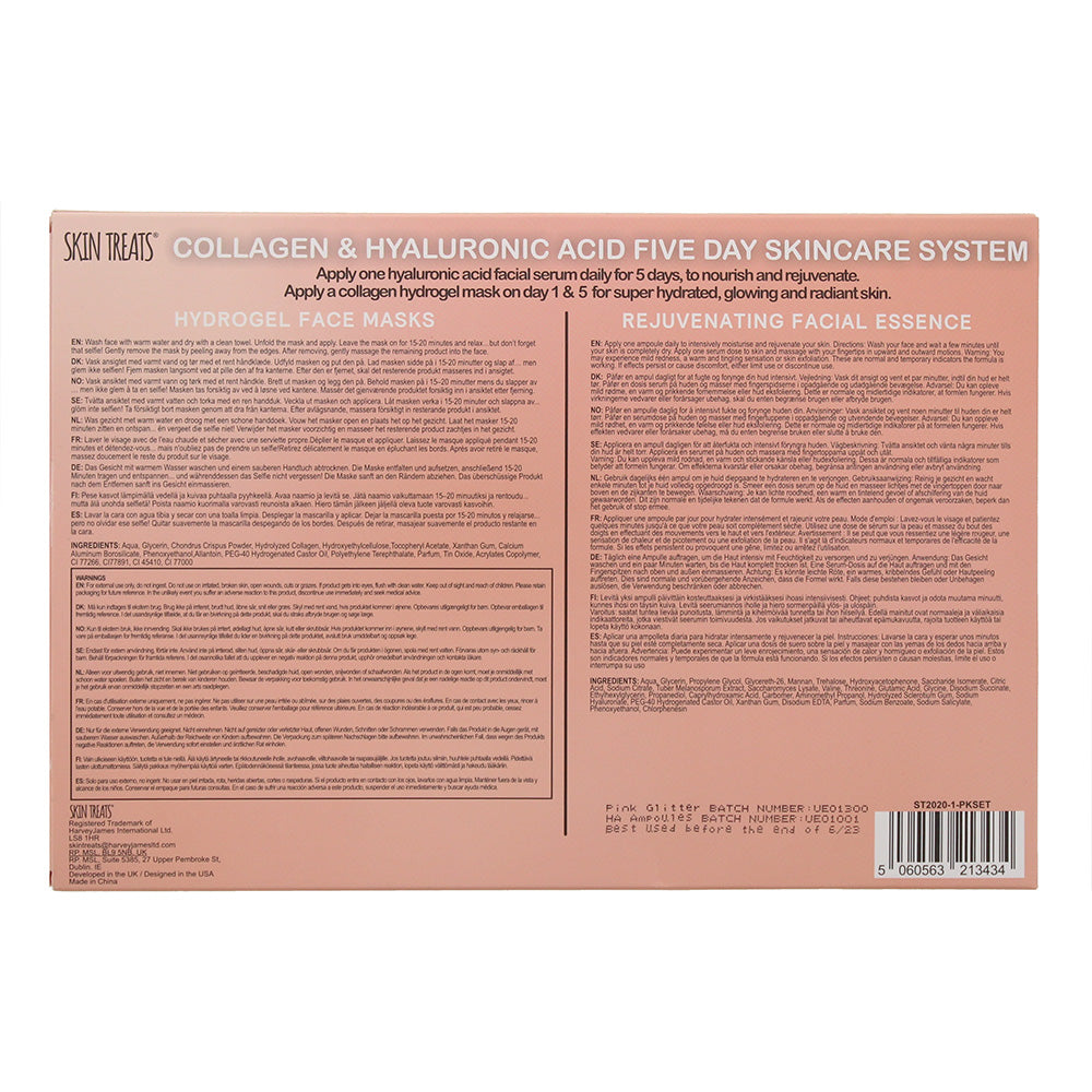 Skin Treats Collage Glitter & Hyaluronic Acid Ampoules 5 Day Skincare System