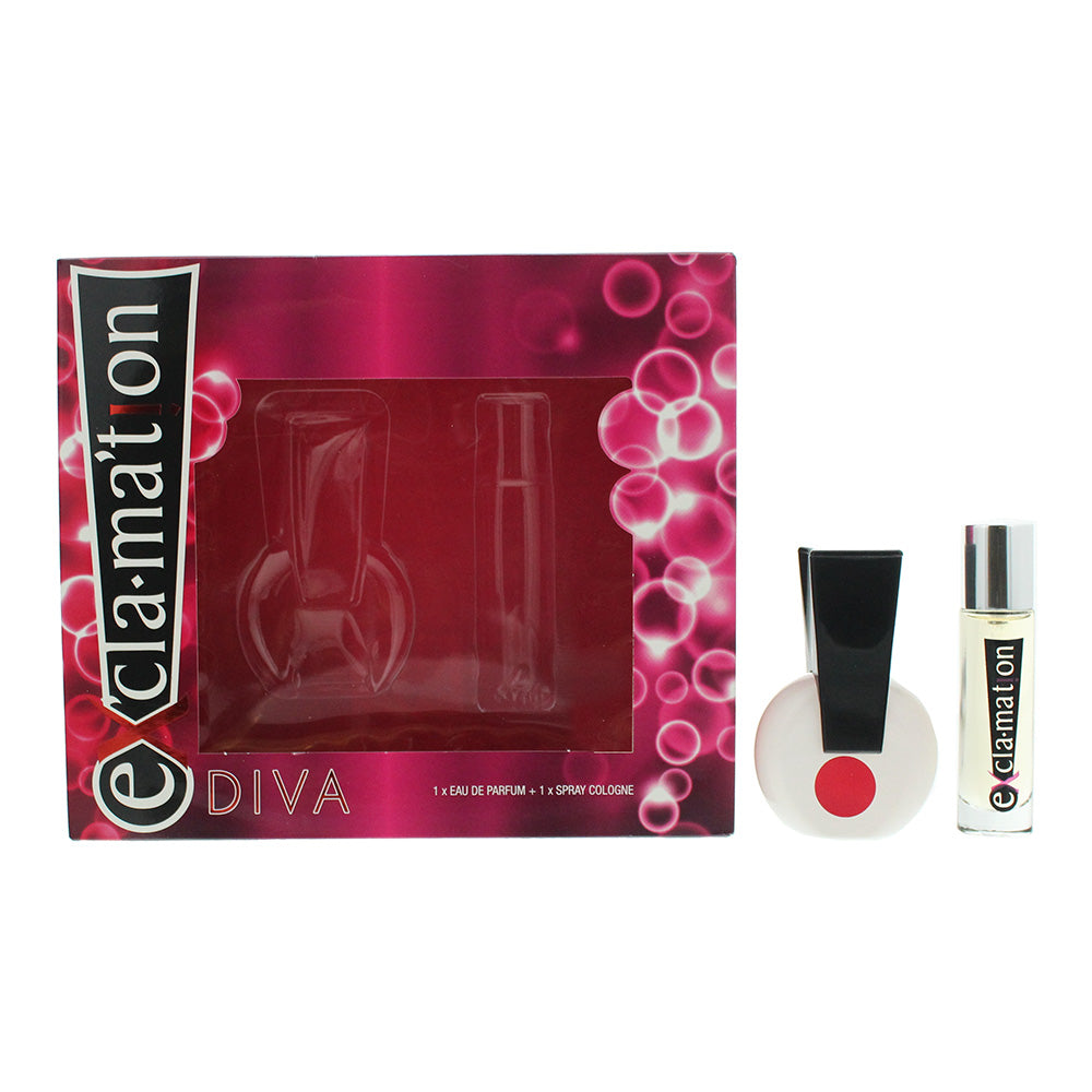 Coty Ex'cla-Ma'tion Diva 2 Piece Gift Set: Eau de Parfum 30ml - Cologne Spray 15ml