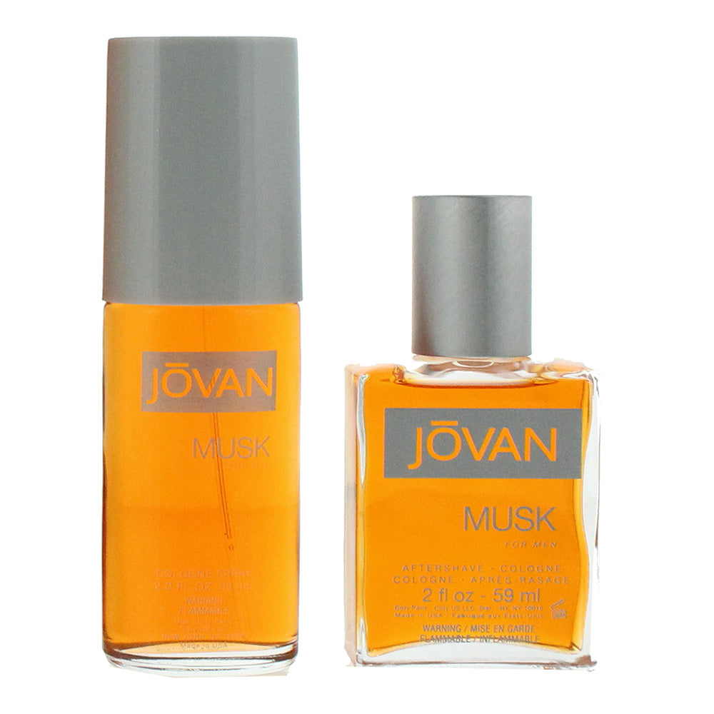 Jovan Musk For Men 2 Piece Gift Set: Cologne 59ml - Aftershave 59ml - Product