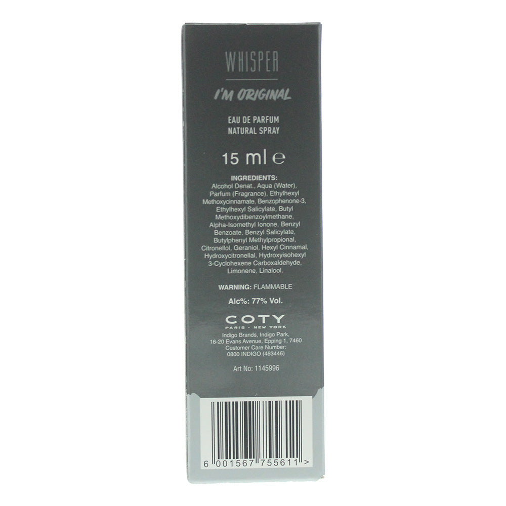 Coty Whisper I'm Original Eau de Parfum 15ml - Ingredients