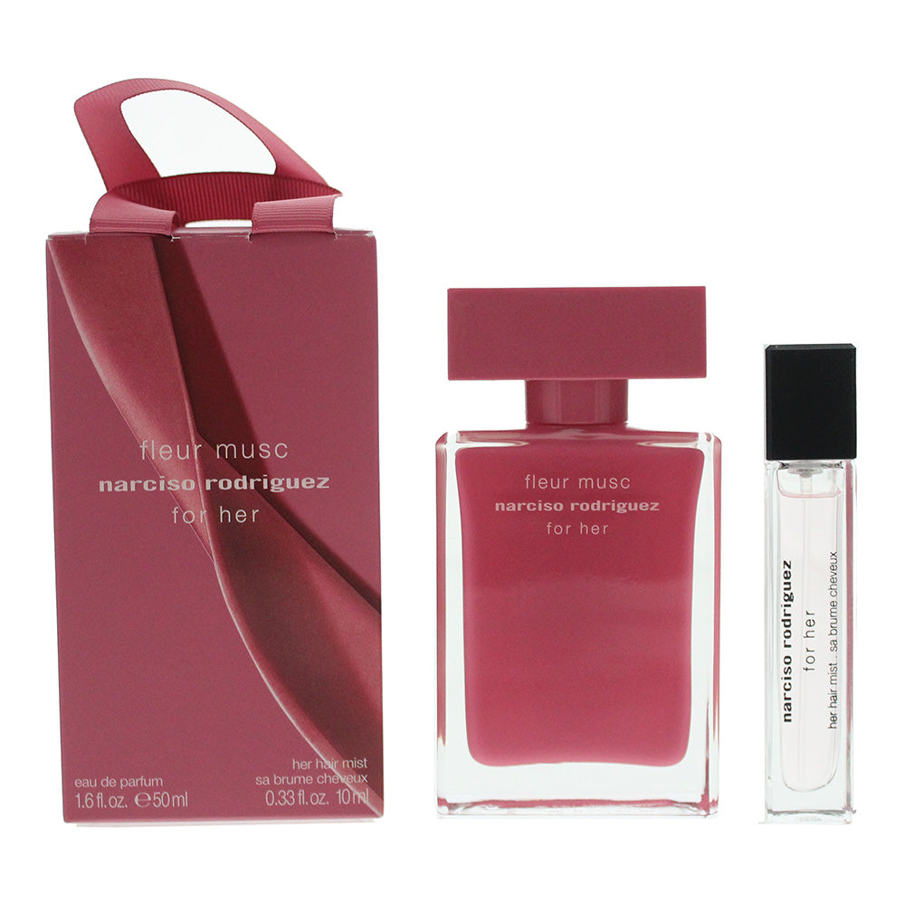 Narciso Rodriguez For Her Fleur Musc 2 Piece Gift Set: Eau de Parfum 50ml - Hair Mist 10ml