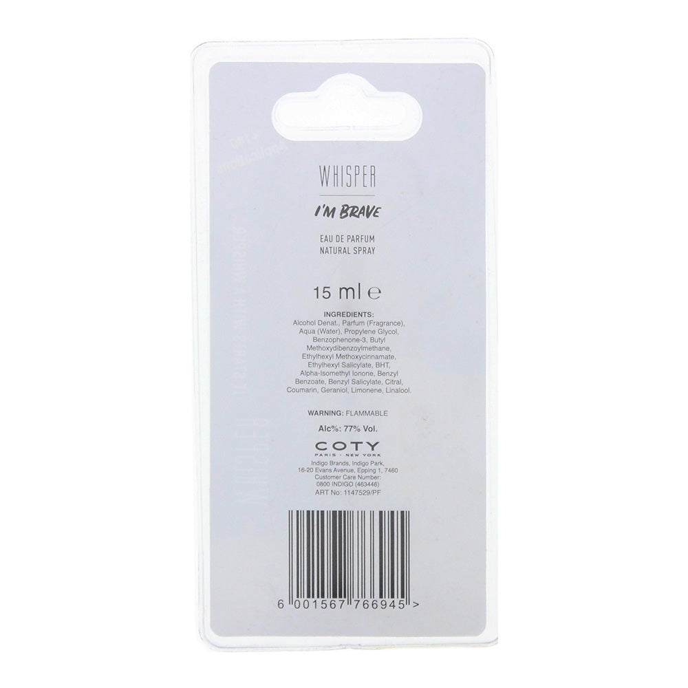 Coty Whisper I'm Brave Eau de Parfum 15ml Blister Pack