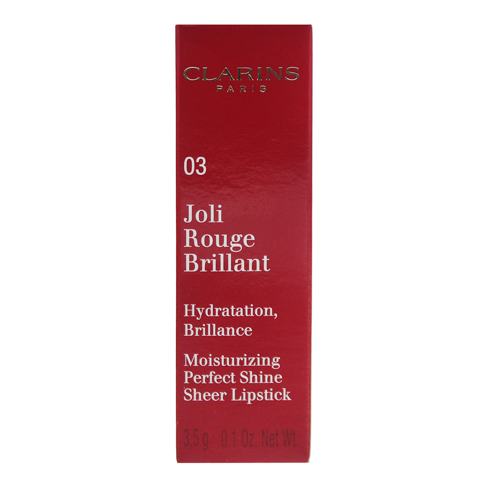 Clarins Joli Rouge Brilliant Lipstick 03 Guava  3.5g - Box