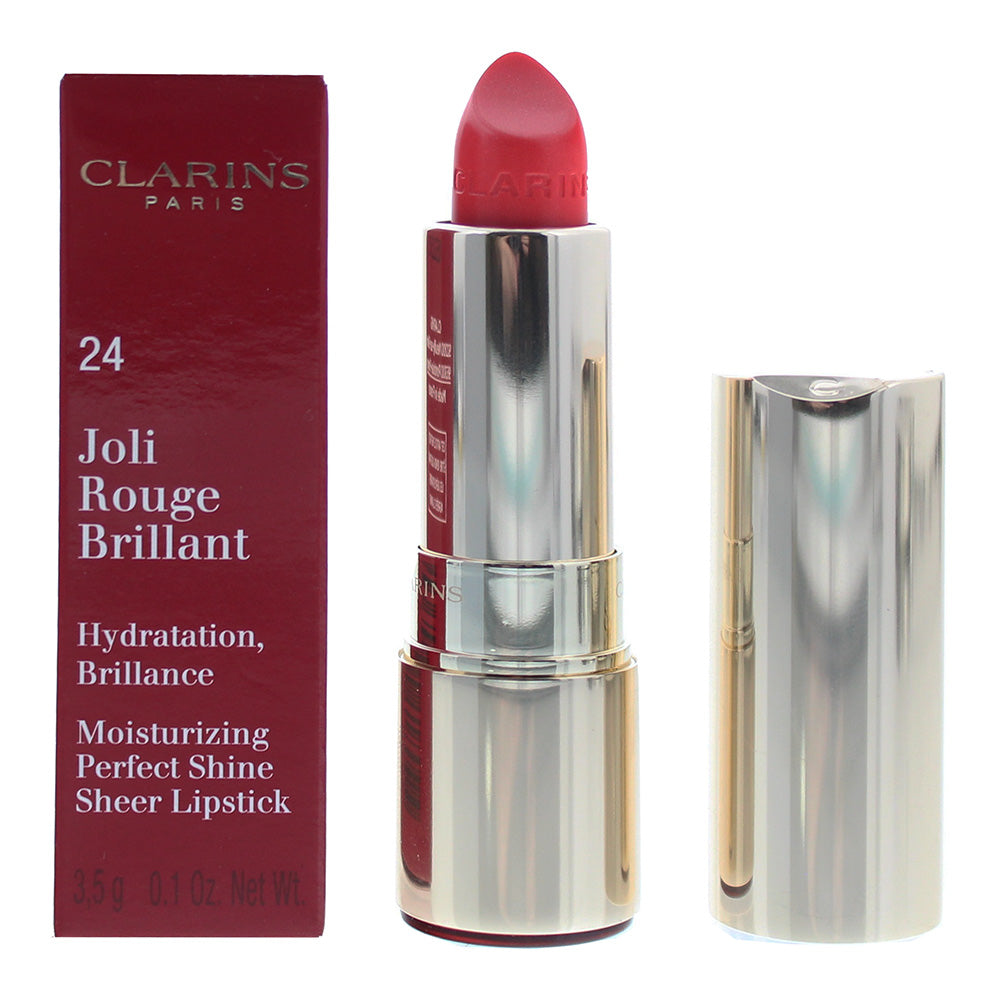 Clarins Joli Rouge Brilliant Lipstick 24 Watermelon 3.5g