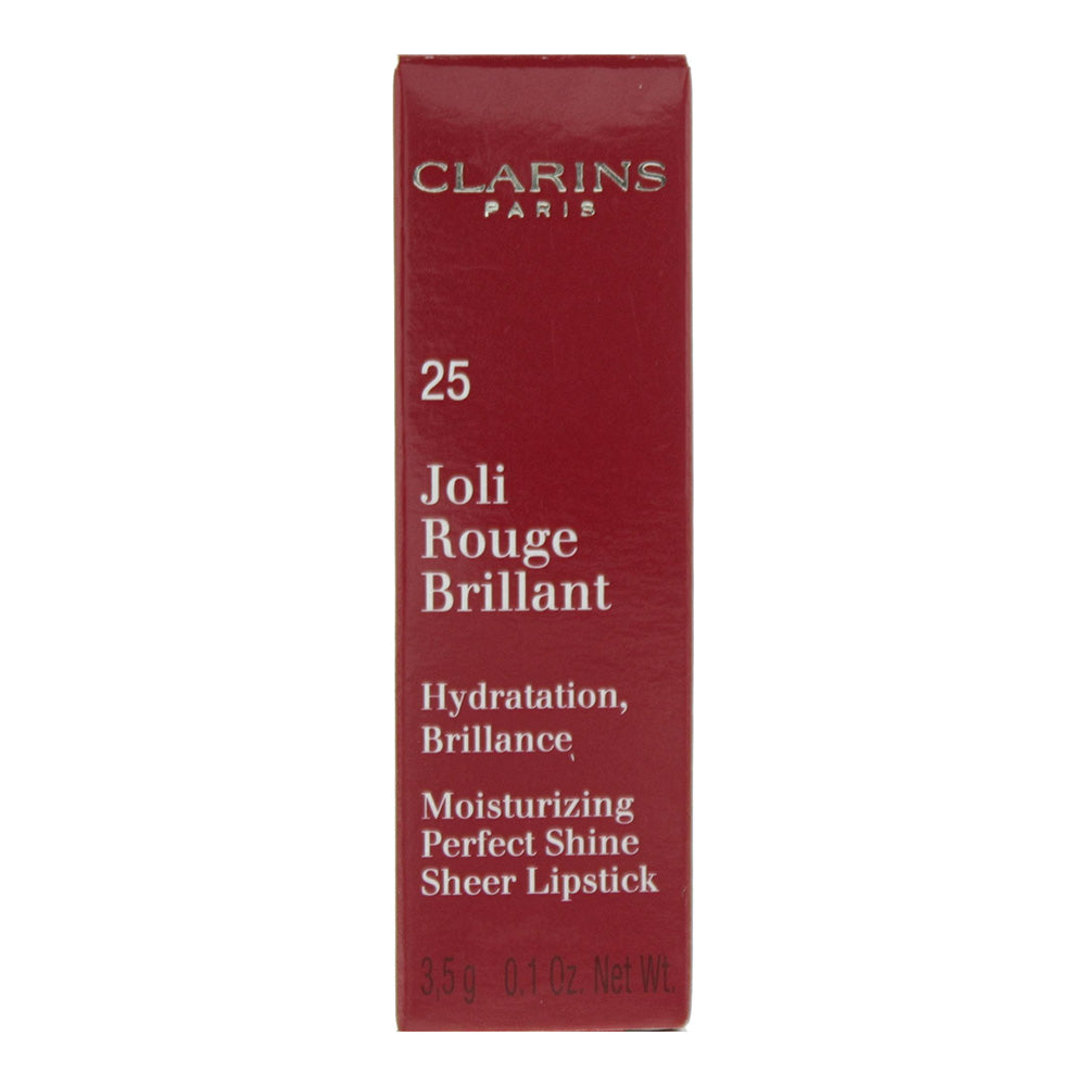 Clarins Joli Rouge Brilliant Lipstick 25 Rose Blossom 3.5g - Box
