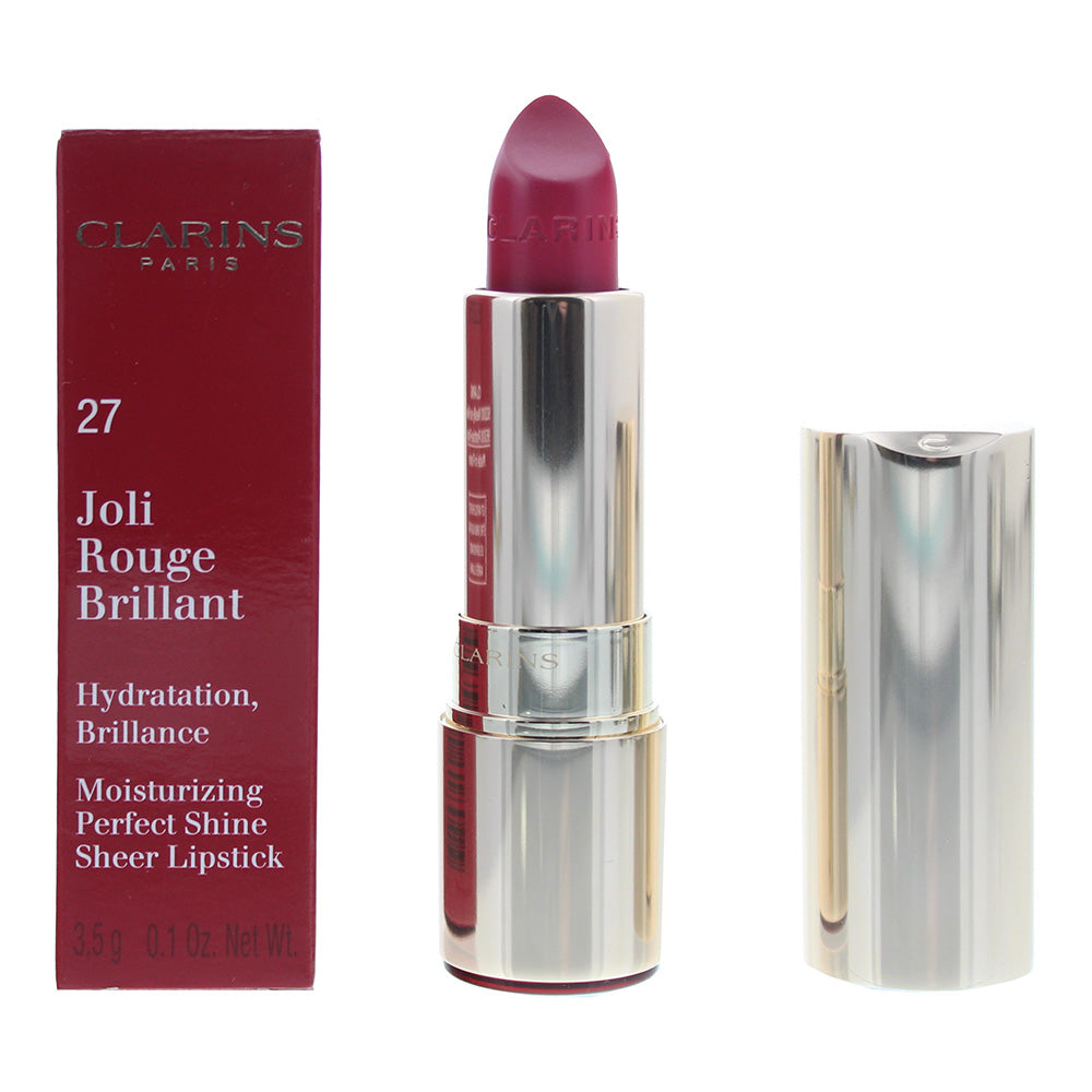 Clarins Joli Rouge Brilliant Lipstick 27 Hot Fuchsia 3.5g