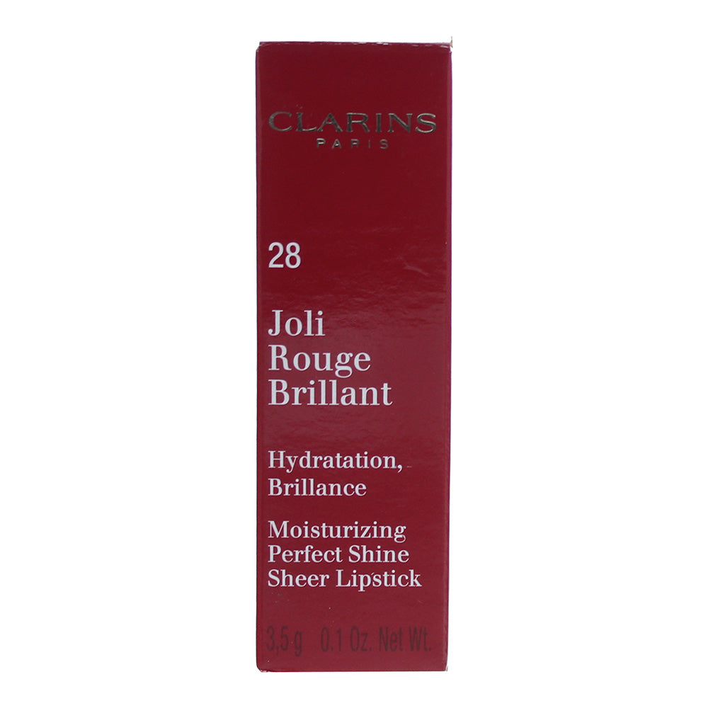 Clarins Joli Rouge Brilliant Lipstick 28 Pink Praline 3.5g - Box