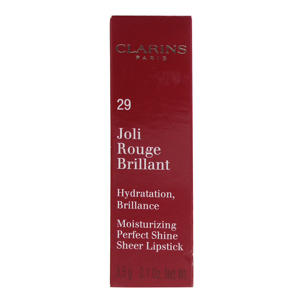 Clarins Joli Rouge Brilliant Lipstick 29 Tea Rose 3.5g - Box