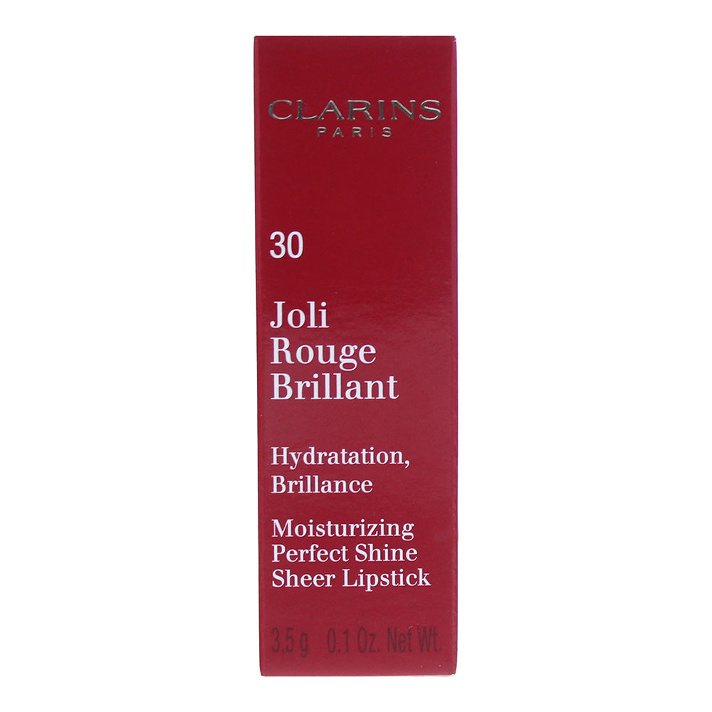 Clarins Joli Rouge Brilliant Lipstick 30 Soft Berry 3.5g - Box