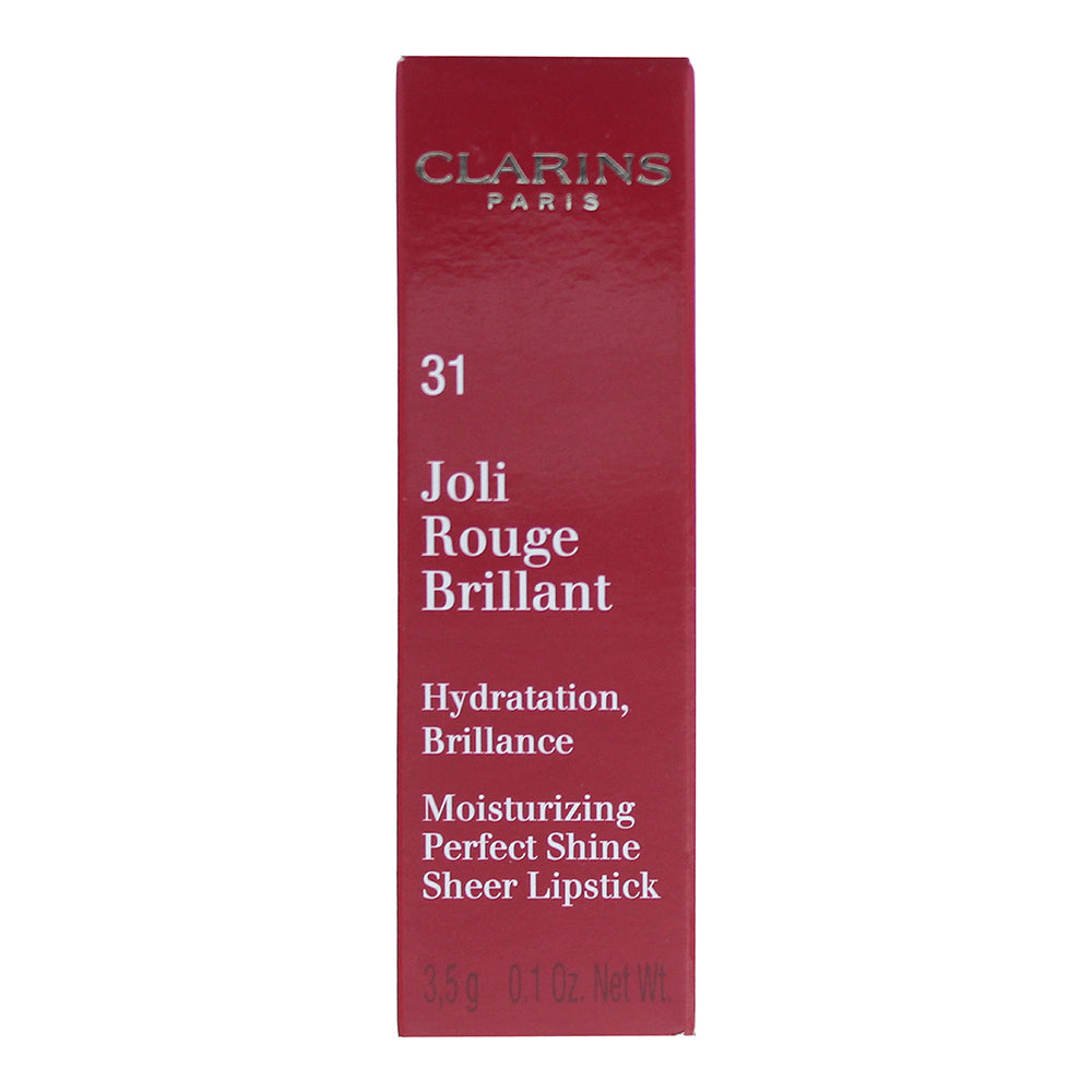 Clarins Joli Rouge Brilliant Lipstick 31 Tender Nude 3.5g - Box