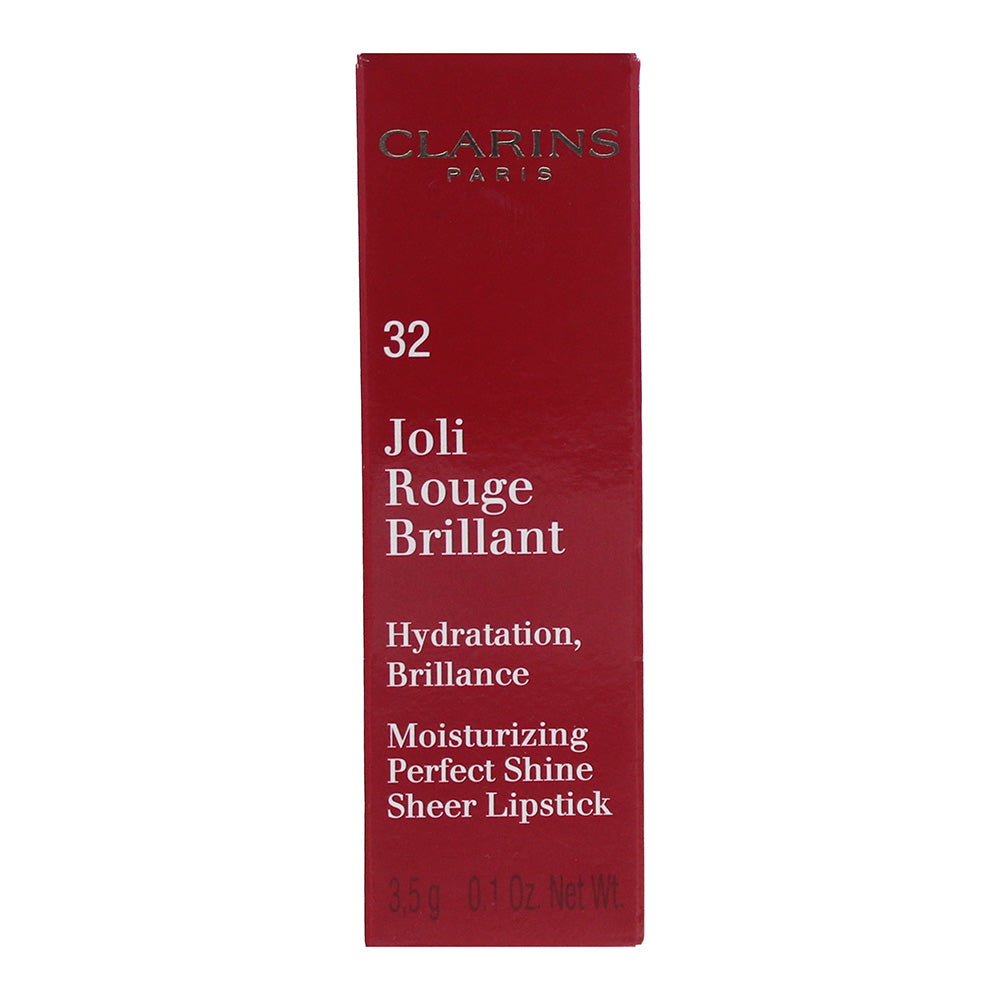 Clarins Joli Rouge Brilliant Lipstick 32 Pink Cranberry 3.5g - Box