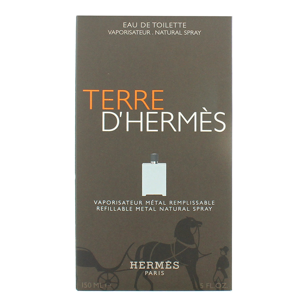 Hermès Terre D'hermès Refillable Metal Cover Eau de Toilette 150ml - Box