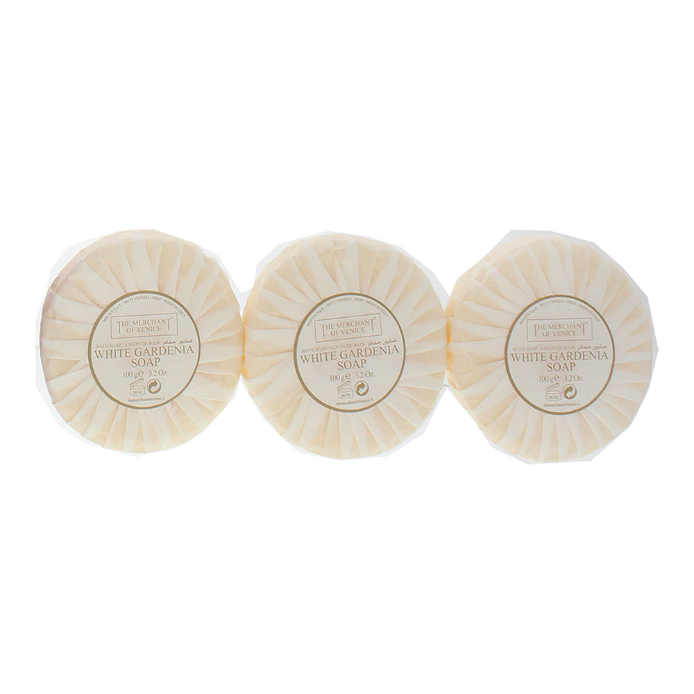 The Merchant of Venice White Gardenia Soap 3 x 100g - Product