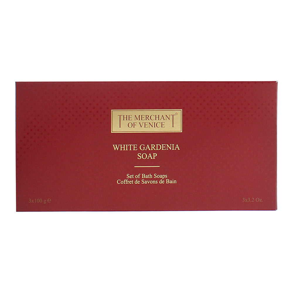 The Merchant of Venice White Gardenia Soap 3 x 100g - Box