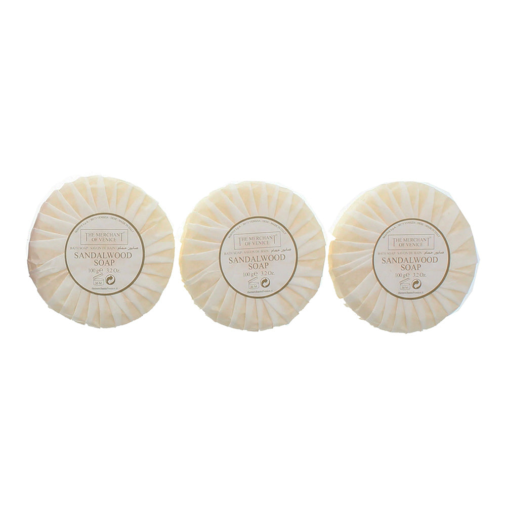 The Merchant of Venice Sandalwood Soap 3 x 100g - Product