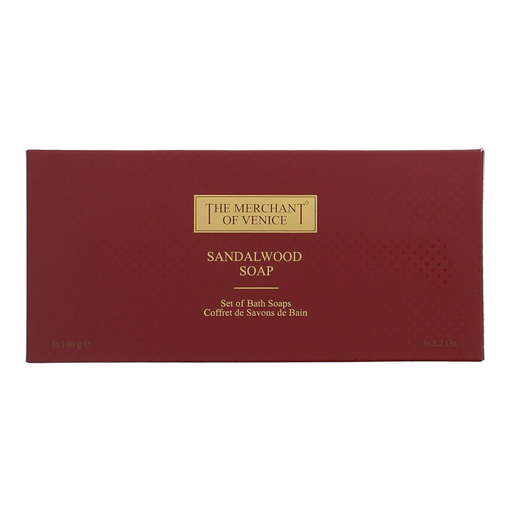 The Merchant of Venice Sandalwood Soap 3 x 100g - Box