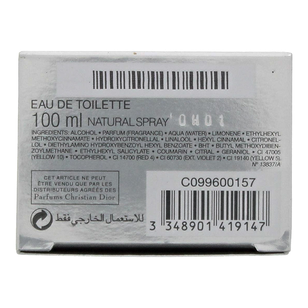 Dior Homme Eau de Toilette 100ml - Ingredients