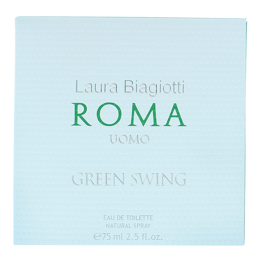 Laura Biagiotti Roma Uomo Green Swing Eau de Toilette 75ml - Box