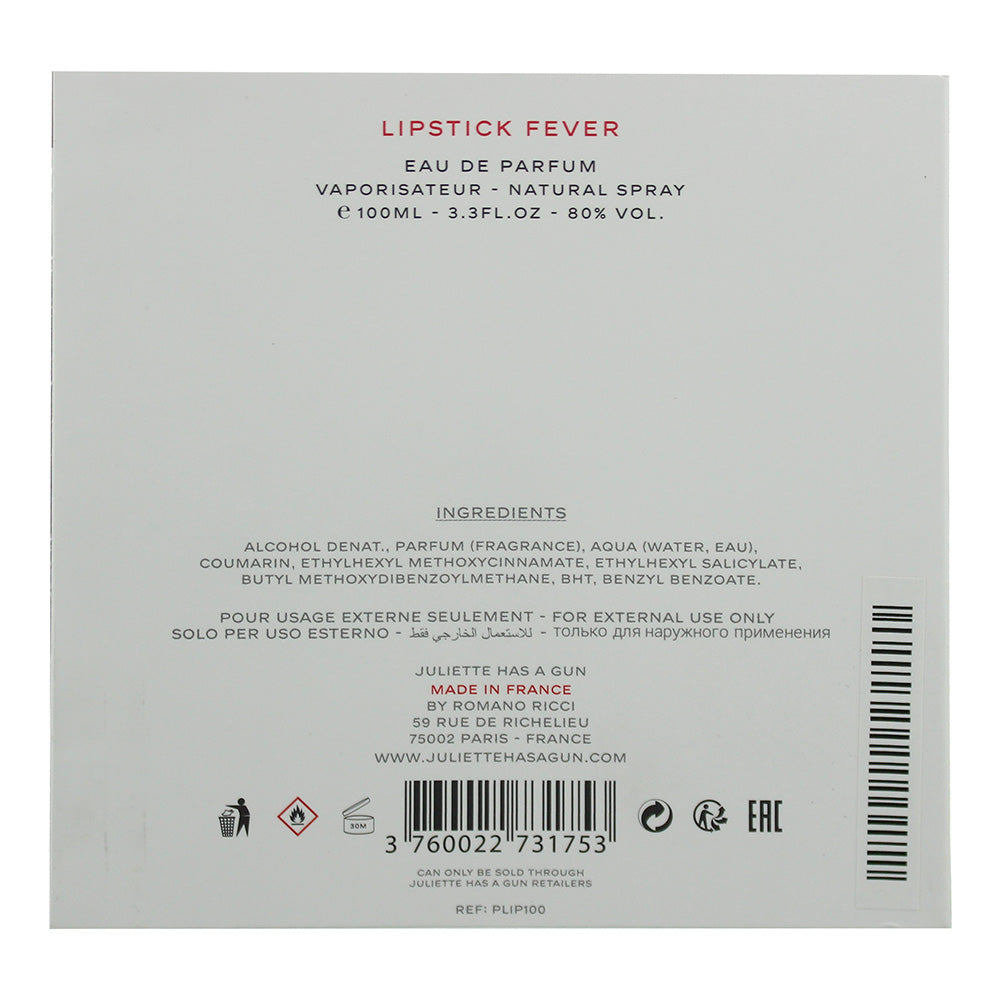 Juliette Has A Gun Lipstick Fever Eau de Parfum 100ml
