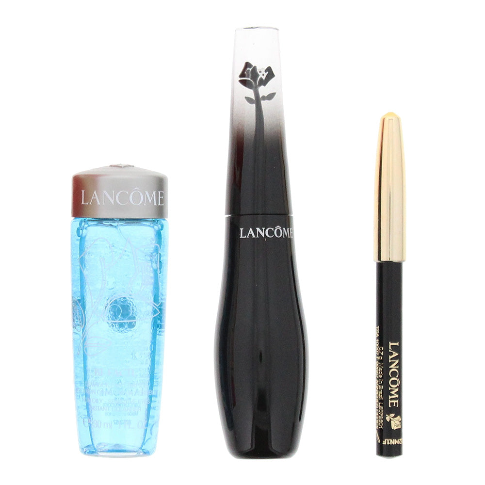 Lancôme 3 Piece Gift Set: Wide Angle Effect Mascara 10ml - Eye Make-Up Remover 30ml - Mini Khol Eye Pencil 0.7g - Product