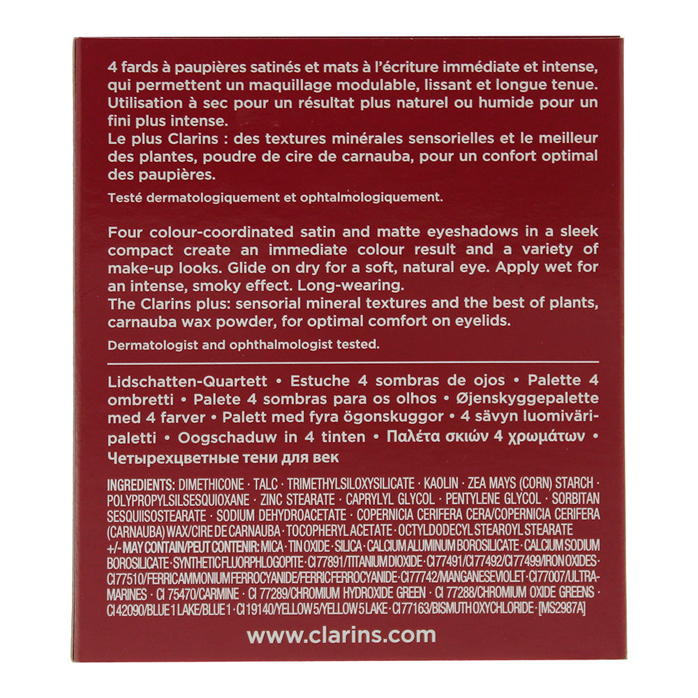 Clarins 4 Colour 04 Oud Wet & Dry Eyeshadow Palette 6.9g