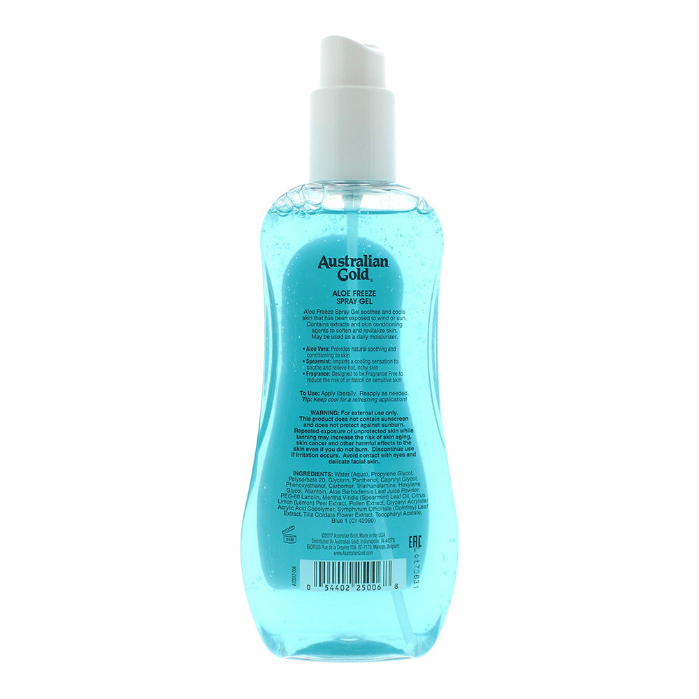 Australian Gold With Comfrey and Spearmint Extracts Aloe Freeze Gel Spray 237ml