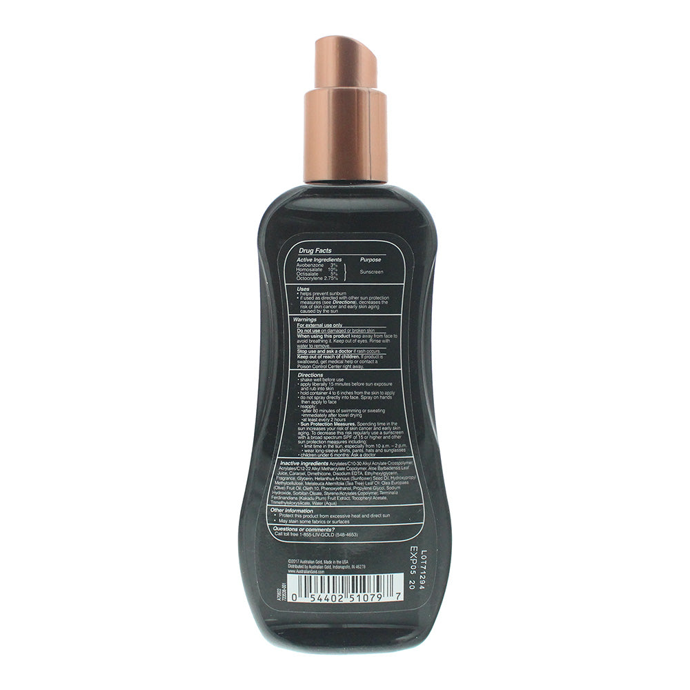 Australian Gold Water Resisitant With Instant Bronzer SPF50 Spray Gel Sunscreen 237ml
