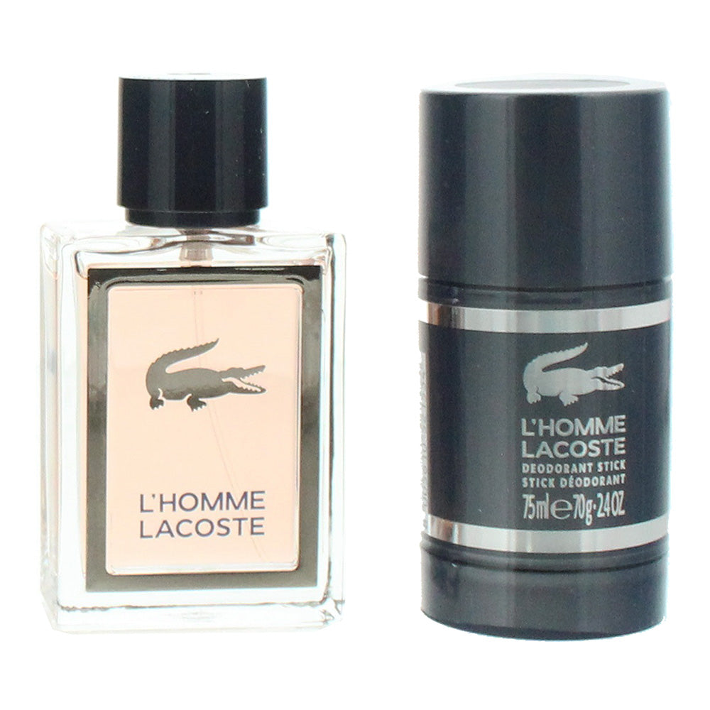 Lacoste L'Homme 2 Piece Gift Set: Eau de Toilette 50ml - Deodorant Stick 75g - Product